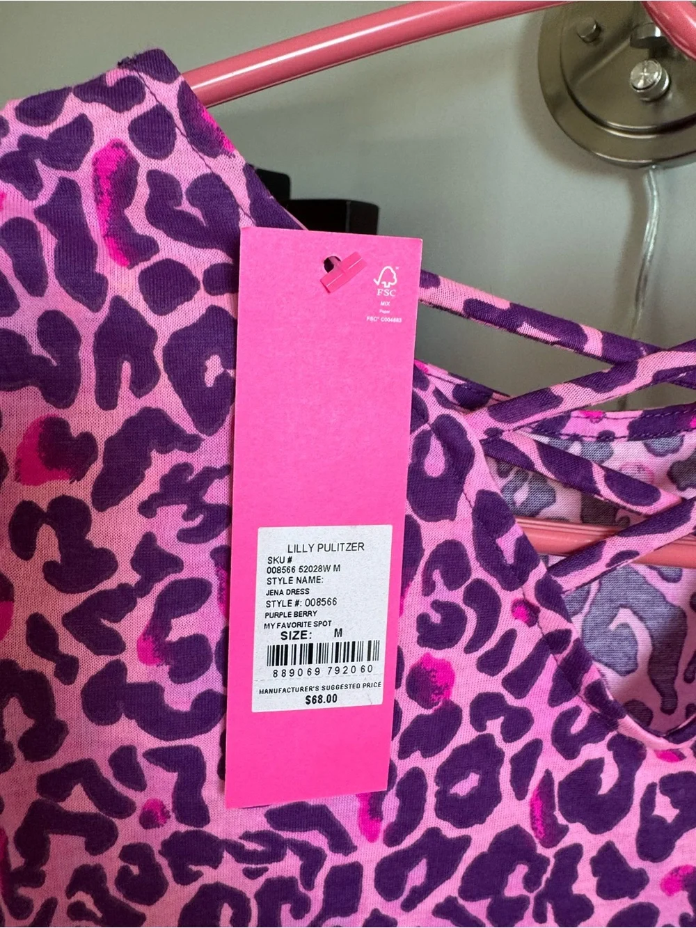 Lilly Pulitzer Pink and Purple Leopard Print Girls' Dress